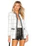 Alice + Olivia Stripes White Black Blazer Size 6 - photo 1