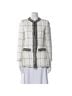 Alice + Olivia Stripes White Black Blazer Size 6 - photo 2