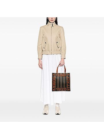 Fendi Pequin Coated Canvas Logo Tote (view 2)