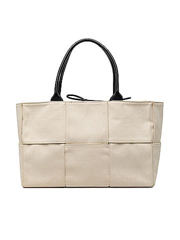 Bottega Veneta Medium Canvas Maxi Intrecciato Arco Tote (view 1)