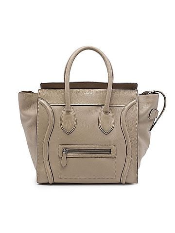 Céline Mini Drummed Calfskin Luggage Tote (view 1)