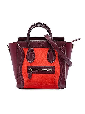 Céline Nano Tricolor Nubuck and Calfskin Luggage Tote (view 1)