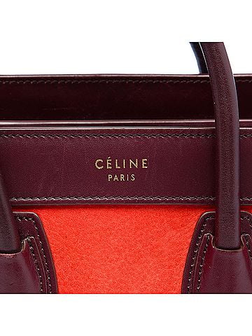 Céline Nano Tricolor Nubuck and Calfskin Luggage Tote (view 2)