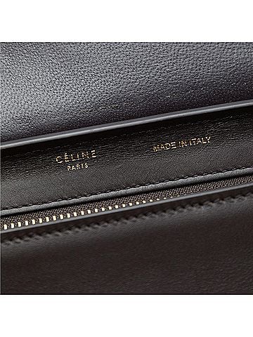 Céline Small Tricolor Calfskin and Suede Trapeze Satchel (view 2)