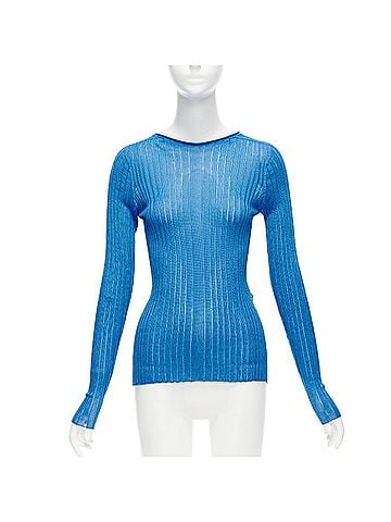 Céline Celine Viscose Bateau Ribbed Sweater (view 1)