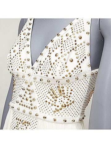 Versace Versace 2011 Runway Studded Leather Dress (view 2)