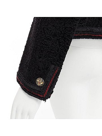 Chanel Chanel Tweed Leather Lined Logo Jacket (view 2)