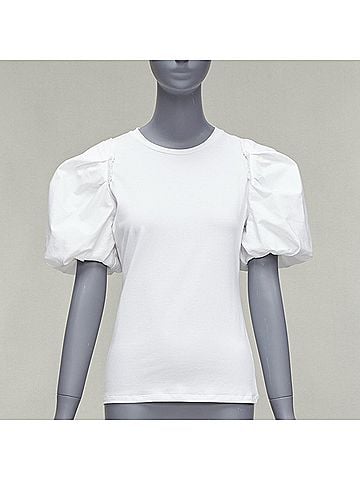 Alexander McQueen Alexander Mcqueen Puff Short Sleeves Fitted Top (view 1)