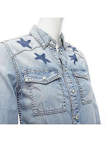 Givenchy Givenchy Denim Star Collar Dress Shirt (view 2)