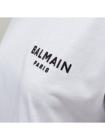 Balmain Balmain Signature Logo Cotton Tshirt (view 2)