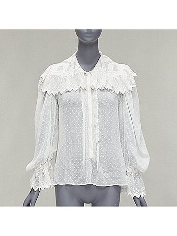 ETRO Etro Plisse Ruffle Collar Blouse (view 1)