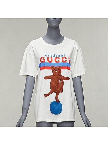 Gucci Gucci Balancing Bear Logo Print Tshirt (view 1)