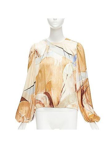 Aje. Aje 2018 Silk Puff Sleeve Top (view 1)