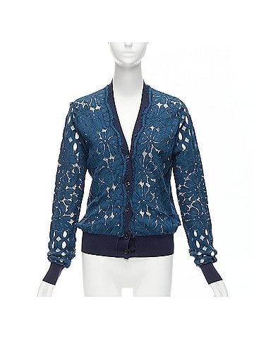 Lanvin Lanvin 2015 Silk Cotton Lace Cardigan (view 1)