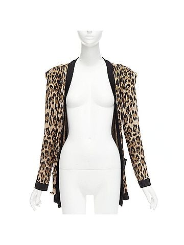 Balmain Balmain Leopard Jacquard Cardigan (view 1)