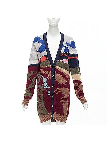 Barrie Barrie Cashmere Intarsia Cardigan (view 1)