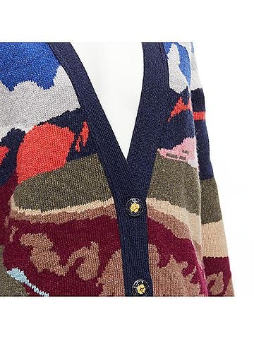 Barrie Barrie Cashmere Intarsia Cardigan (view 2)