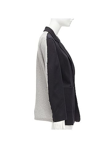 Maison Margiela Mm6 Wool Blend Fray Edge Boxy Blazer (view 1)