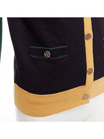Tory Burch Tory Burch Wool Colorblocked Cardigan (view 2)
