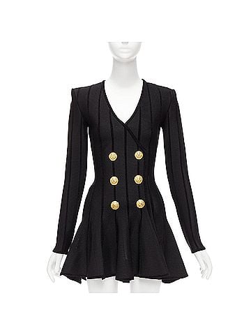 Balmain Balmain 2023 Striped Mesh Mini Dress (view 1)