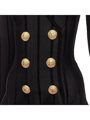 Balmain Balmain 2023 Striped Mesh Mini Dress (view 2)