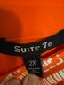 Suite 7 Print Orange Jumpsuit Size 2X - photo 4