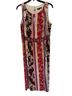 Suite 7 95% Polyester 5% Spandex 100% Polyester Floral Stripes Red Black Pink White Gold Casual Dress Size 3X - photo 1