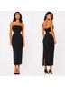 Whistles 100% Polyester 8% Elastane Black Cocktail Dress Size 8 - photo 4