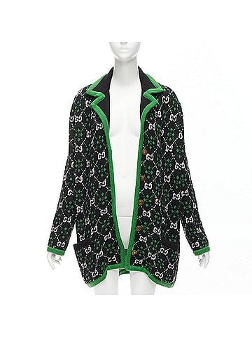 Gucci Gucci Monogram Alpaca Wool Knit Coat (view 1)