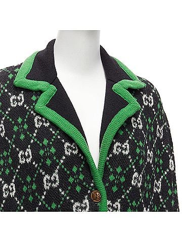 Gucci Gucci Monogram Alpaca Wool Knit Coat (view 2)