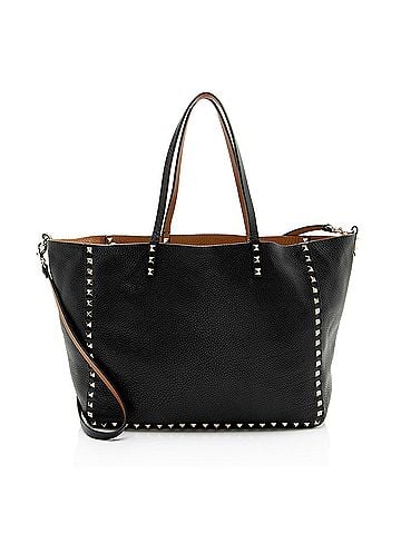 Mario Valentino Valentino Calfskin Rockstud Medium Reversible Tote (view 1)