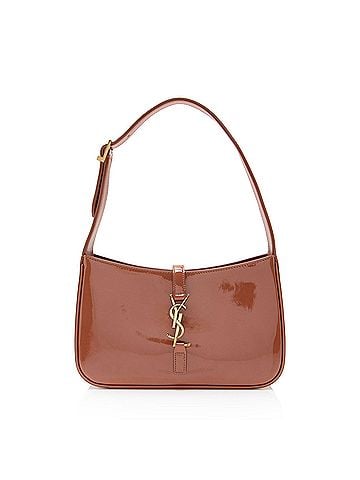 Saint Laurent Saint Laurent Patent Leather Monogram Le 5 A 7 Hobo (view 1)