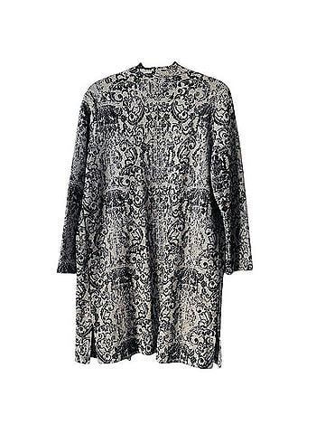 Clara Sun Woo Scroll Filigree Long Open Front Cardigan Cardigan (view 2)