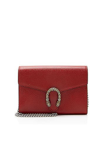 Gucci Gucci Leather Crystal Dionysus Chain Wallet (view 1)