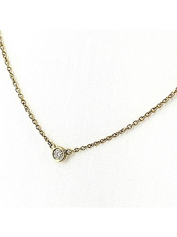 Tiffany & Co. Tiffany &amp; Co. By the Yard Necklace, Yellow Gold (YG), Pendant 750 Diamond, Women's (view 1)