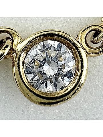Tiffany & Co. Tiffany &amp; Co. By the Yard Necklace, Yellow Gold (YG), Pendant 750 Diamond, Women's (view 2)