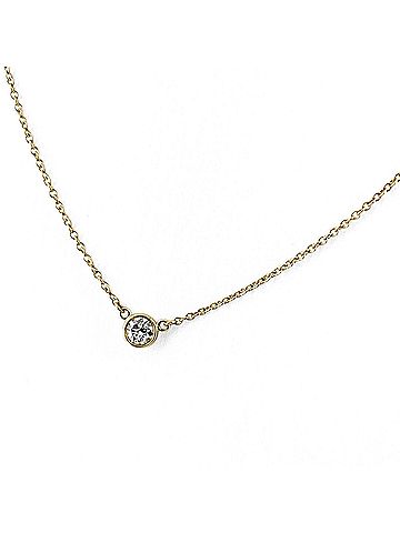 Tiffany & Co. Tiffany &amp; Co. By the Yard Necklace, Yellow Gold (YG), with Small Diamonds, 750 Gold, Women's Necklace (view 1)