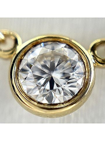 Tiffany & Co. Tiffany &amp; Co. By the Yard Necklace, Yellow Gold (YG), with Small Diamonds, 750 Gold, Women's Necklace (view 2)