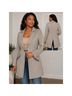 Max Studio Tweed Gray Tan Coat Size 8 - photo 4