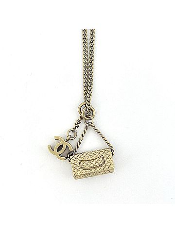 Chanel Chanel Coco Mark Necklace Matelassé GP Gold Women's (view 2)