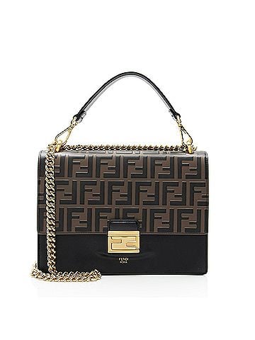 Fendi Fendi FF Embossed Calfskin Kan U Medium Shoulder Bag (view 1)