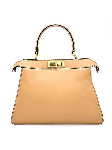Fendi Fendi Peekaboo I.U Medium (Strap Missing) Women's Handbag 8BN321 Calf Beige (view 1)