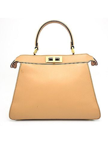 Fendi Fendi Peekaboo I.U Medium (Strap Missing) Women's Handbag 8BN321 Calf Beige (view 2)