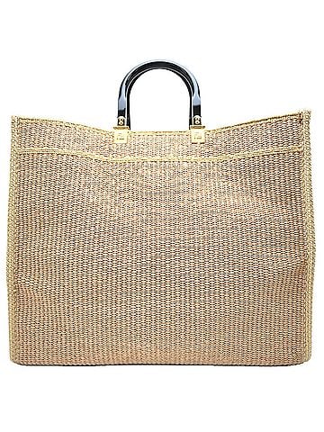 Fendi Fendi Sunshine Large Women's/Men's Tote Bag 8BH372 Raffia Beige (view 2)
