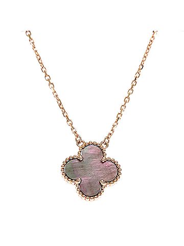 Van Cleef & Arpels Van Cleef &amp; Arpels Vintage Alhambra Mother-of-Pearl Women's Necklace VCARP4KK00 750 Pink Gold Rose (view 1)