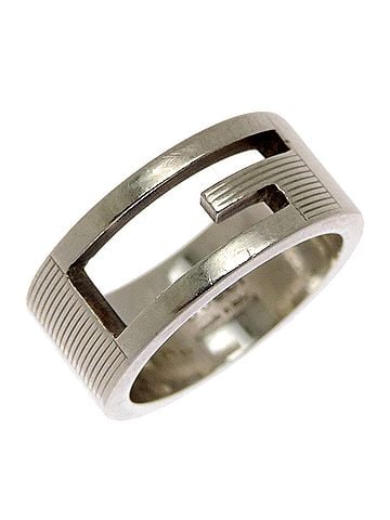 Gucci Gucci #9 Branded G Women's/Men's Ring, Sterling Silver 925 (view 1)