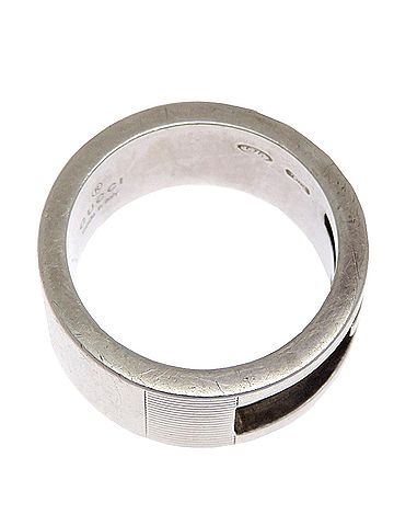 Gucci Gucci #9 Branded G Women's/Men's Ring, Sterling Silver 925 (view 2)