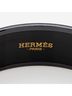 Hermès 100% Metal Black Hermes Printed Enamel Wide Bangle One size - photo 3