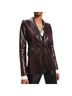 Tommy Hilfiger 100% Lambskin Snake Print Black Burgundy Blazer Size S - photo 5