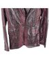 Tommy Hilfiger 100% Lambskin Snake Print Black Burgundy Blazer Size S - photo 6
